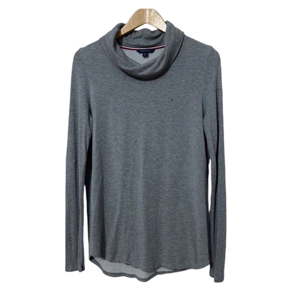 Tommy Hilfiger Cowl Neck Sweatshirt Womens Size Med Athletic Athleisure - Picture 5 of 5